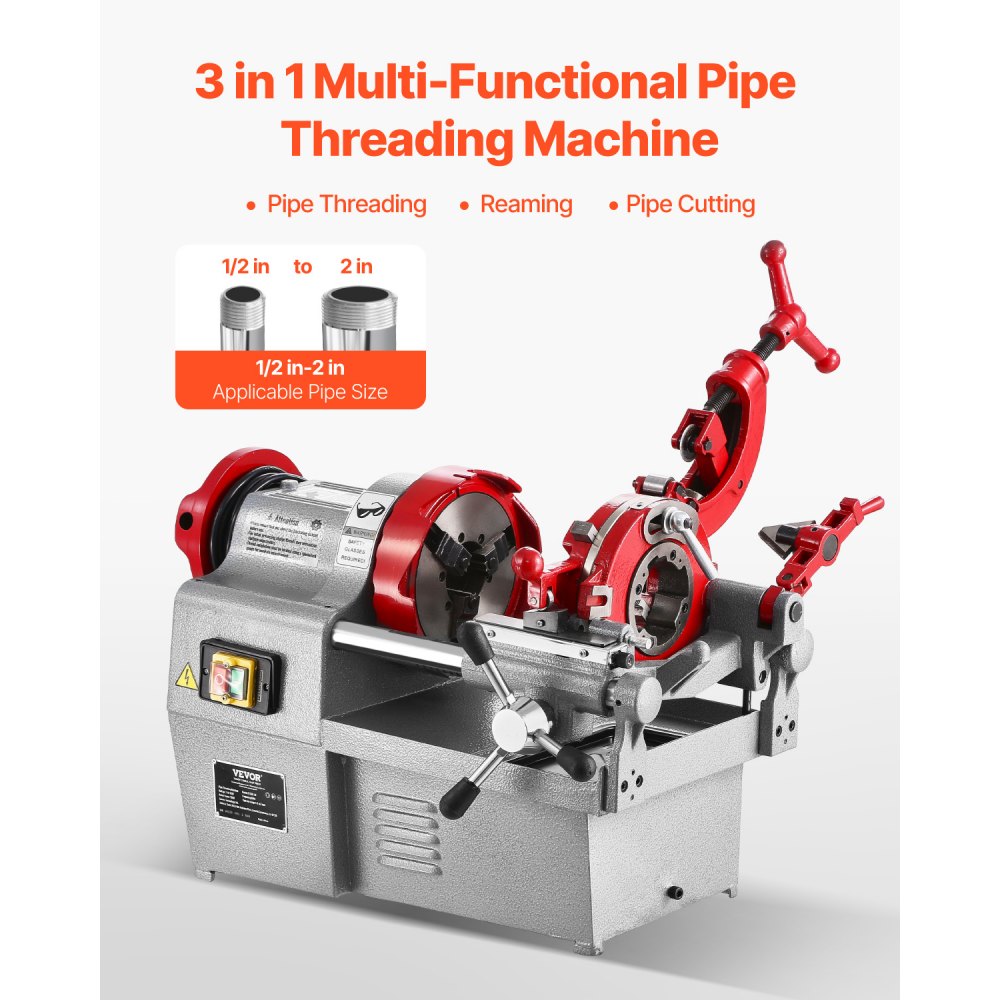 Electric Pipe Threader Machine in-use view 1