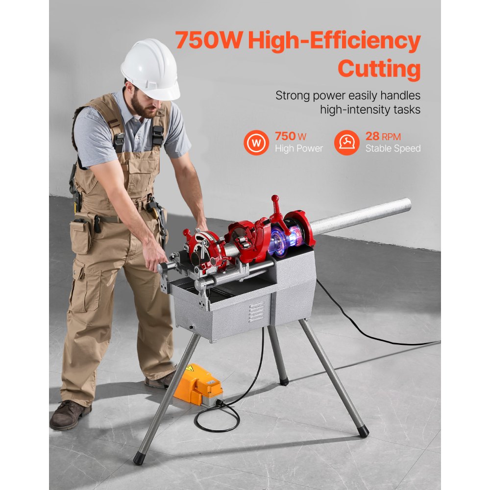 Electric Pipe Threader Machine in-use view 2