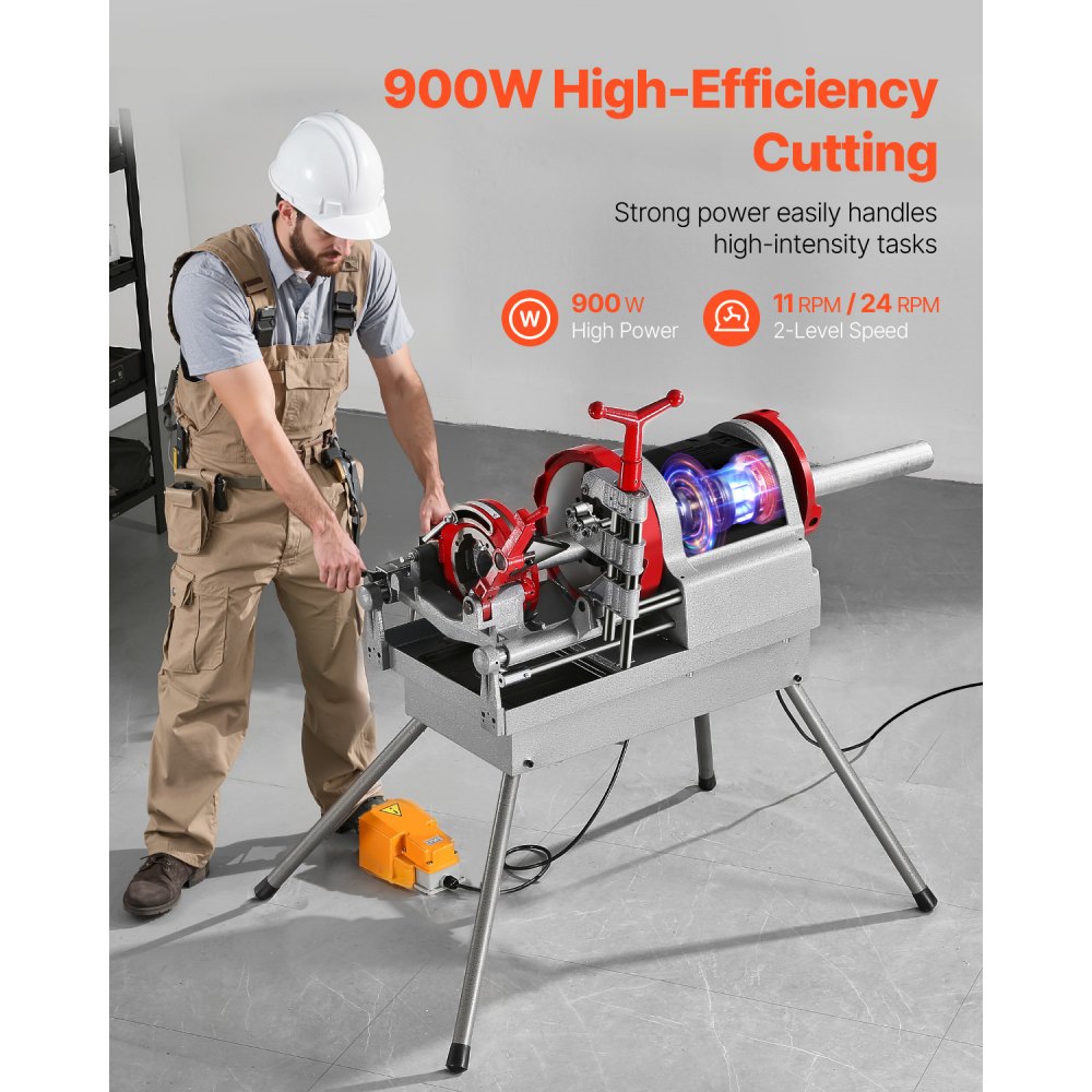 Electric Pipe Threader Machine in-use view 2