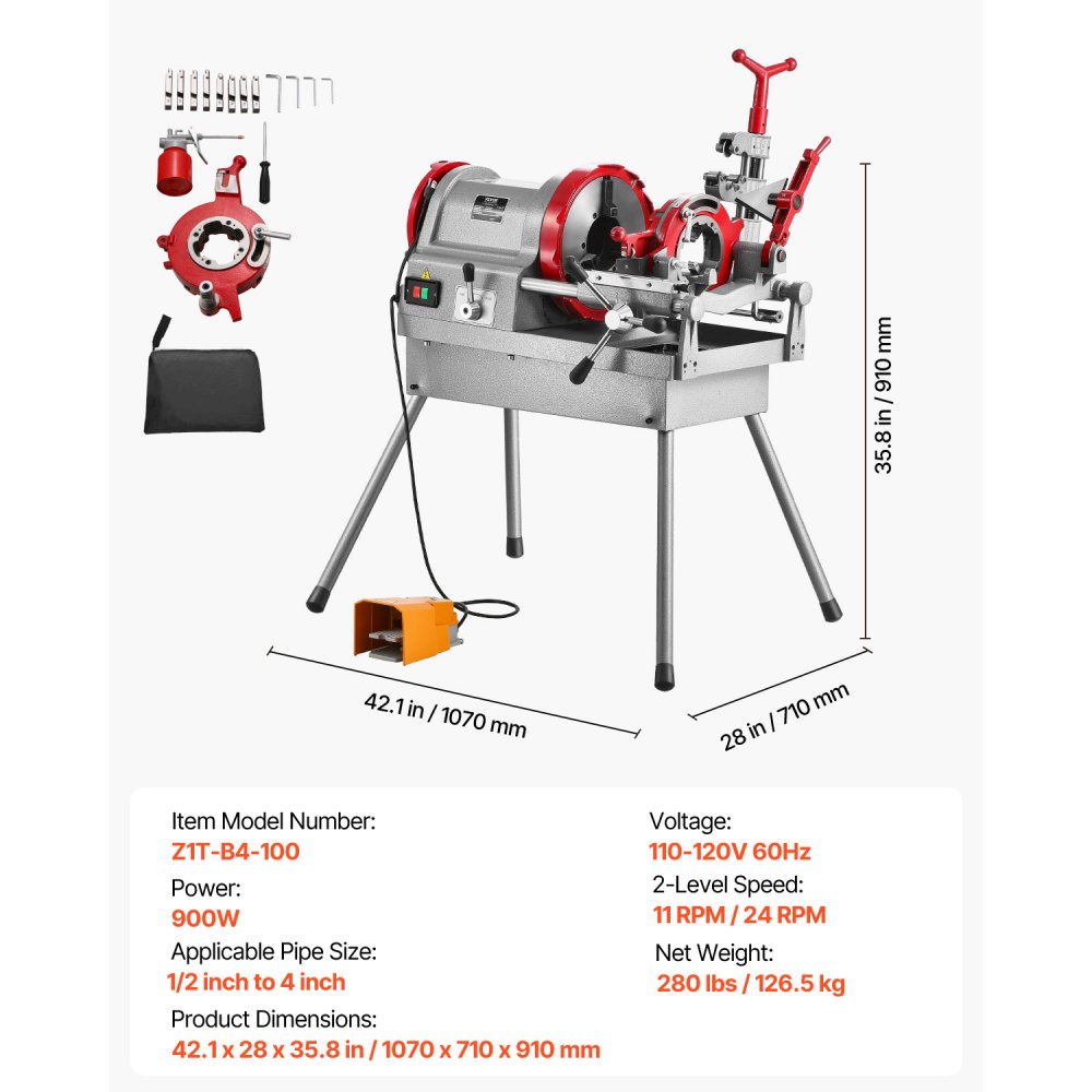 Electric Pipe Threader Machine in-use view 6