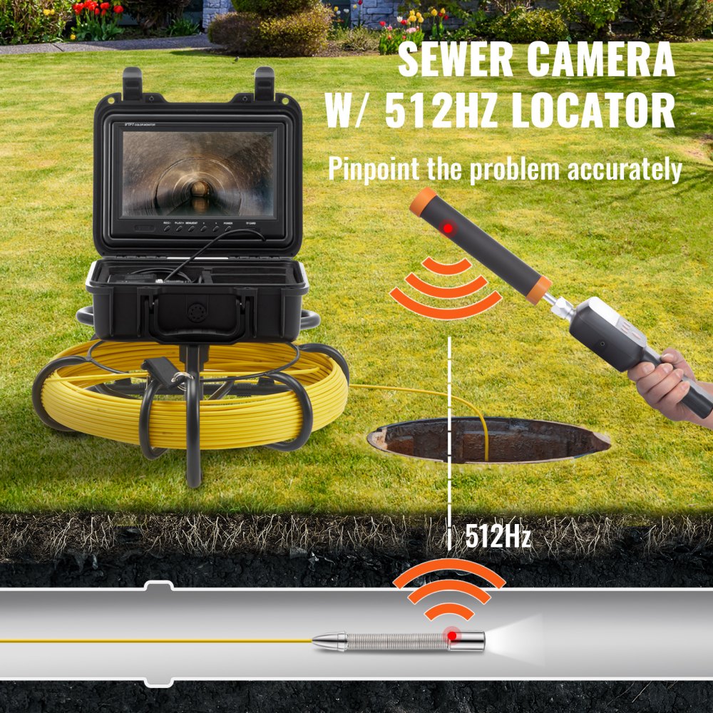 Sewer Camera with 512Hz Locator in-use view 4