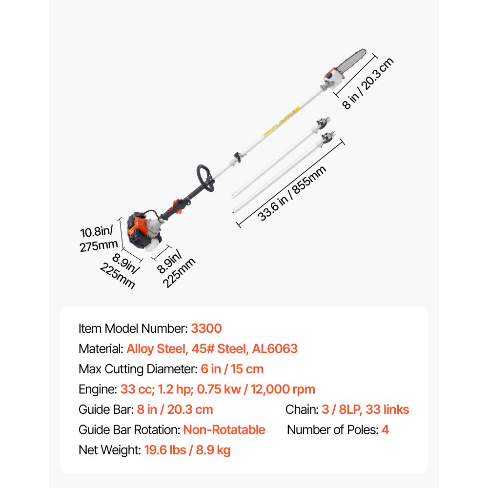 Gas Pole Saw in-use view 6