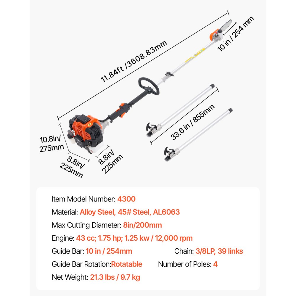 Gas Pole Saw in-use view 6