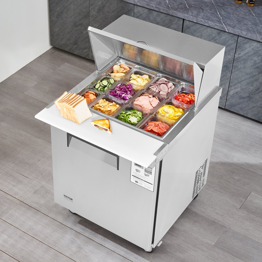 28" Commercial Refrigerator Sandwich & Salad Prep Table