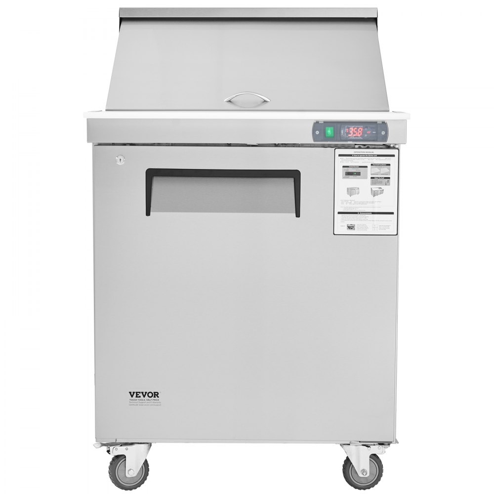 28" Commercial Refrigerator Sandwich & Salad Prep Table angle 3