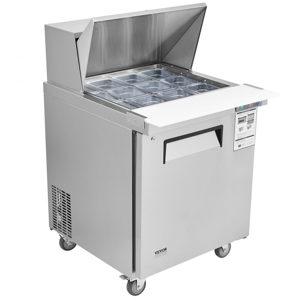 28" Commercial Refrigerator Sandwich & Salad Prep Table angle 6