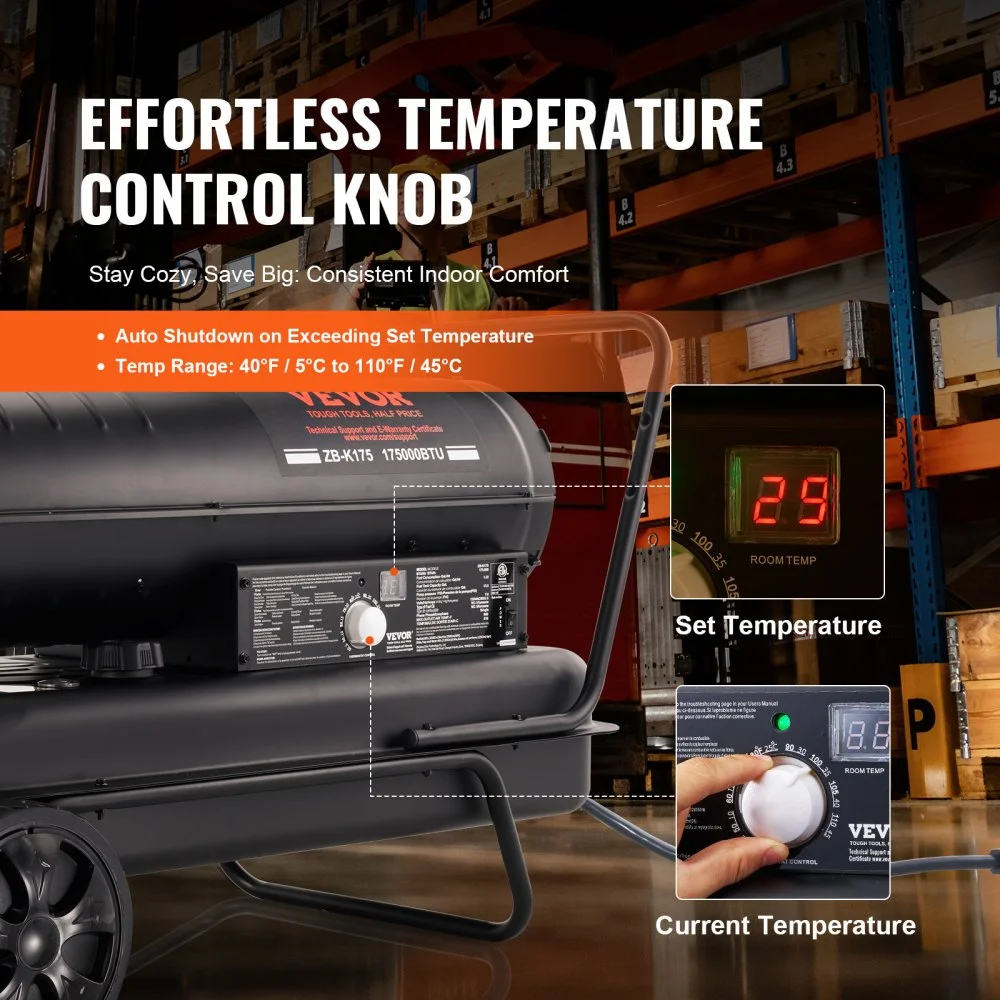 Kerosene Forced Air Heater in-use view 2