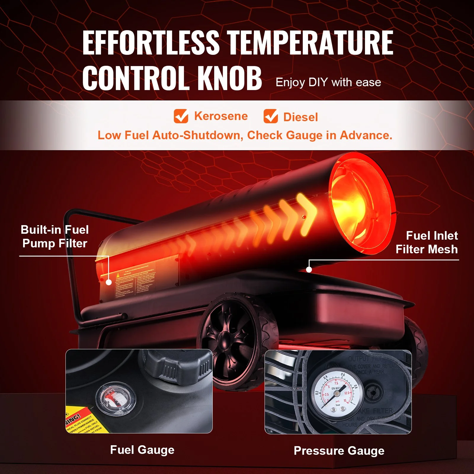 Kerosene Forced Air Heater in-use view 3