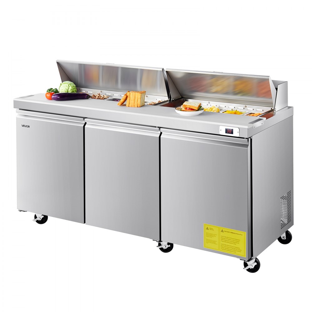 72"W Commercial Refrigerator angle 2