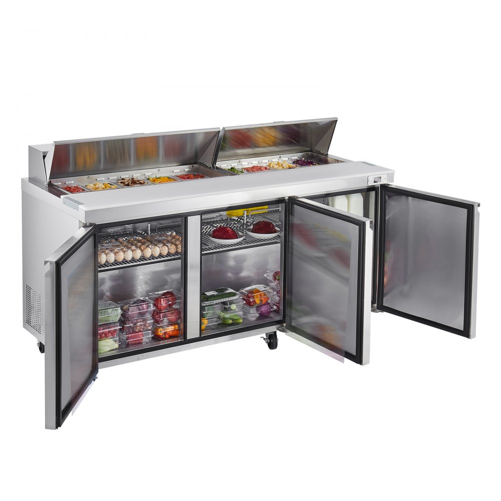 72"W Commercial Refrigerator angle 3