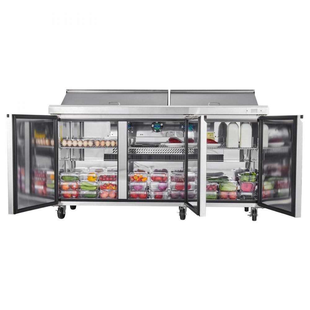 72"W Commercial Refrigerator angle 4