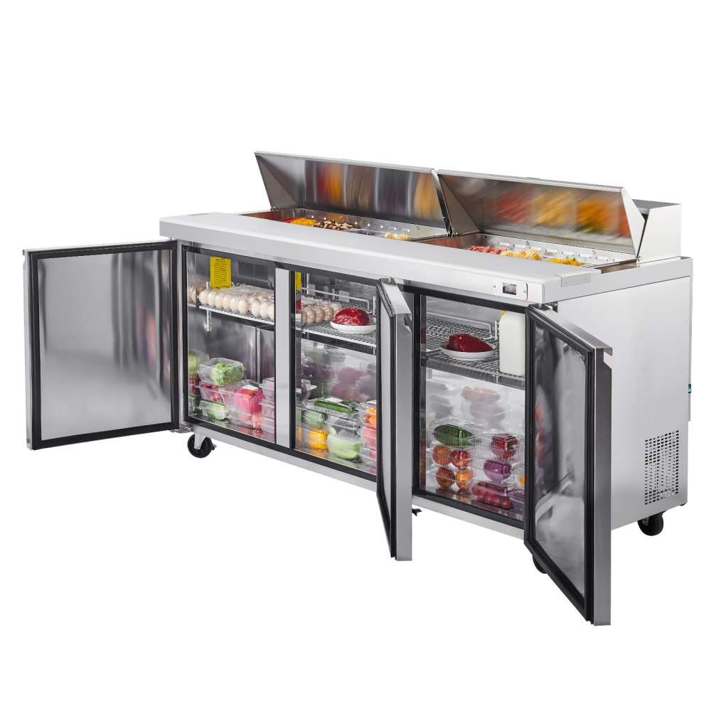 72"W Commercial Refrigerator angle 5