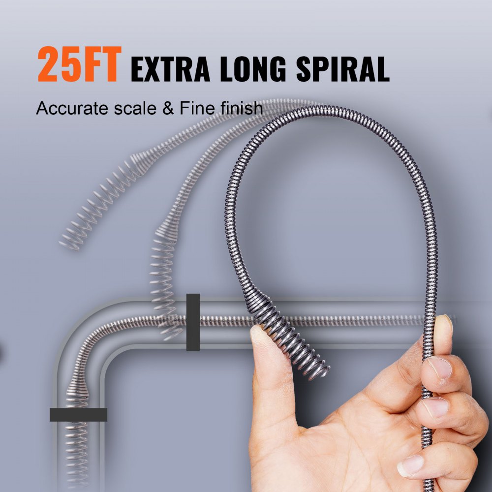 Drain Auger 25Ft in-use view 2