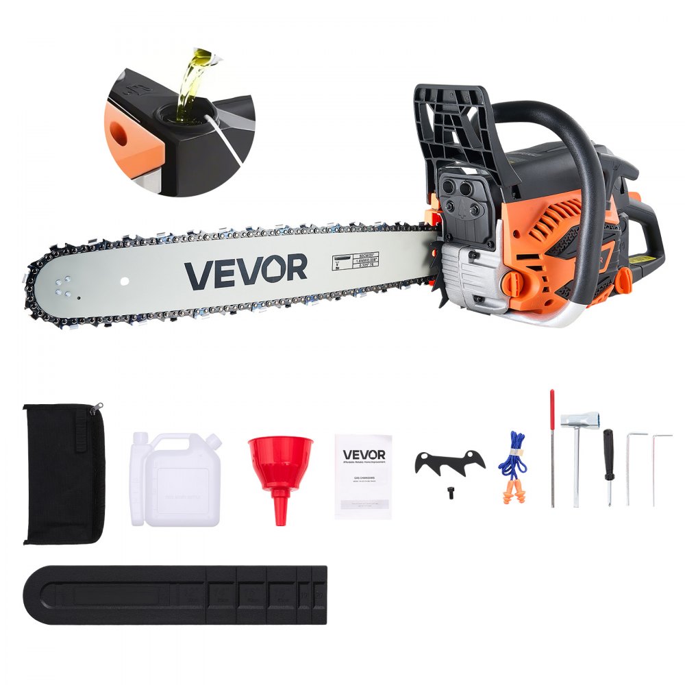 62 cc Gas Chainsaw angle 7