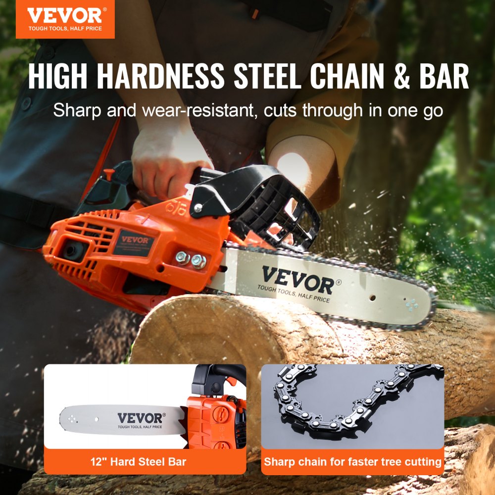 Gas Chainsaw in-use view 1