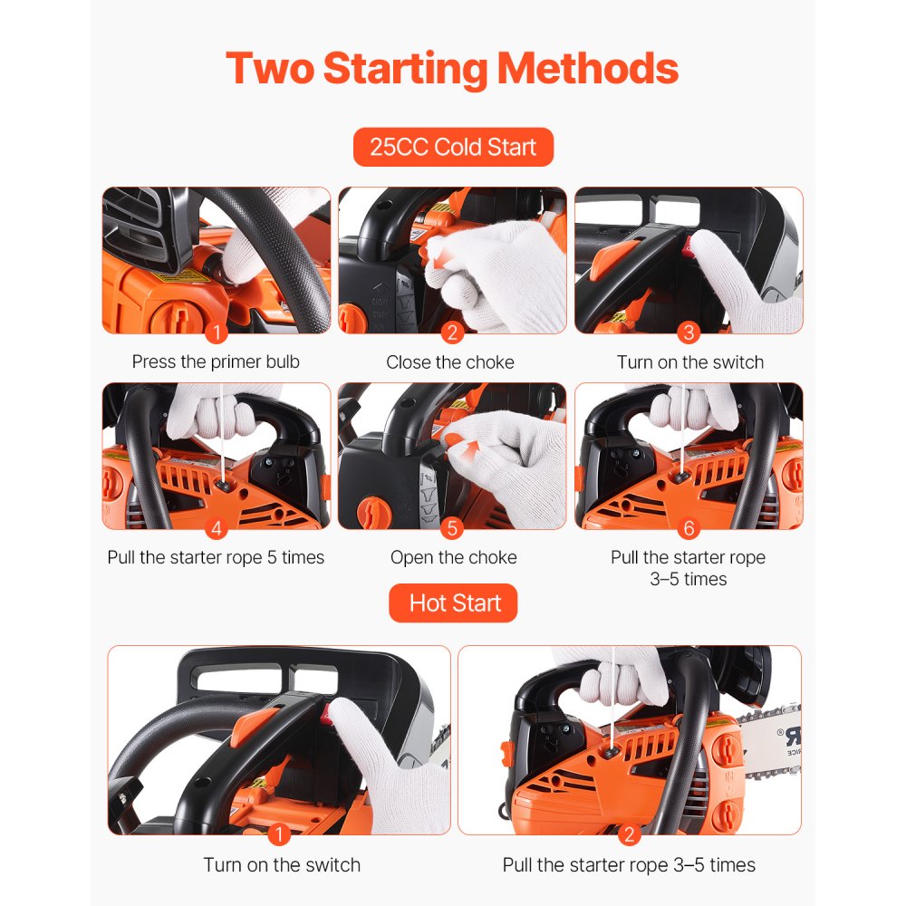 Gas Chainsaw in-use view 3