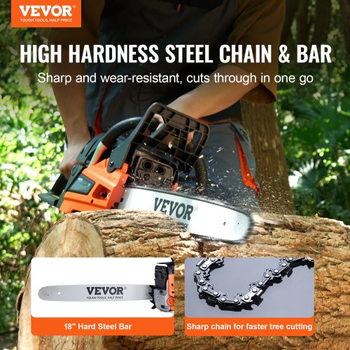 Gas Chainsaw in-use view 4