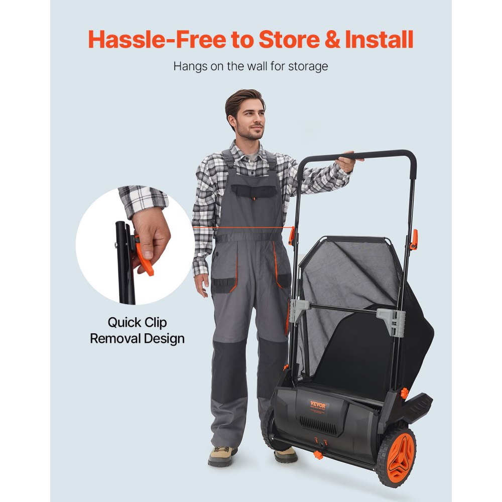 Push Lawn Sweeper in-use view 5