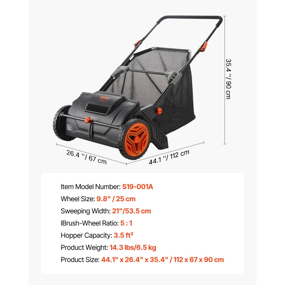 Push Lawn Sweeper in-use view 6