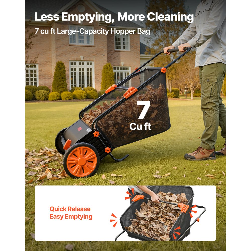Push Lawn Sweeper in-use view 5