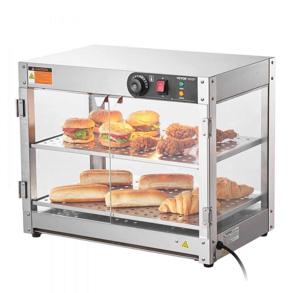 2-Tier Commercial Food Warmer Display angle 4
