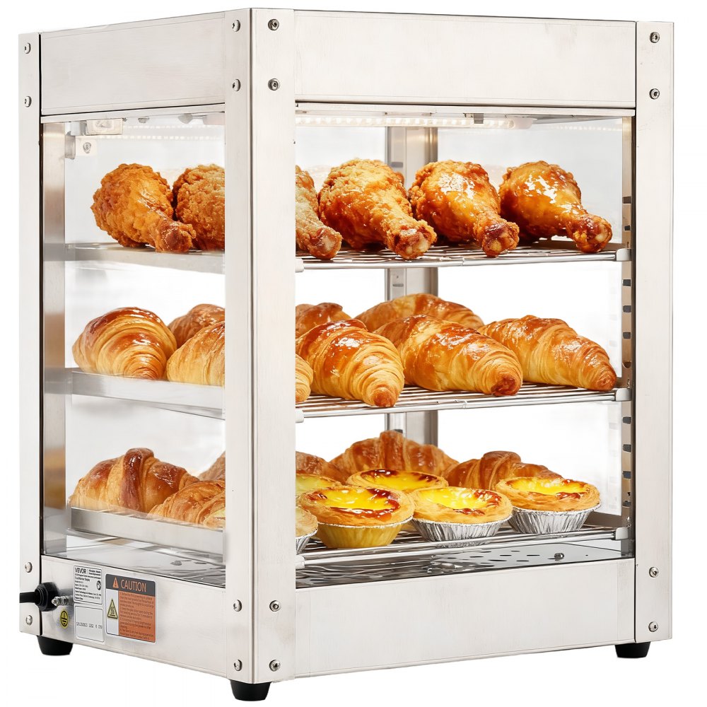 3-Tier Commercial Food Warmer Display angle 2
