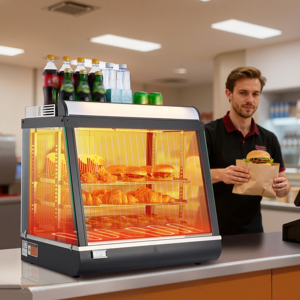 3-Tier Commercial Food Warmer Display