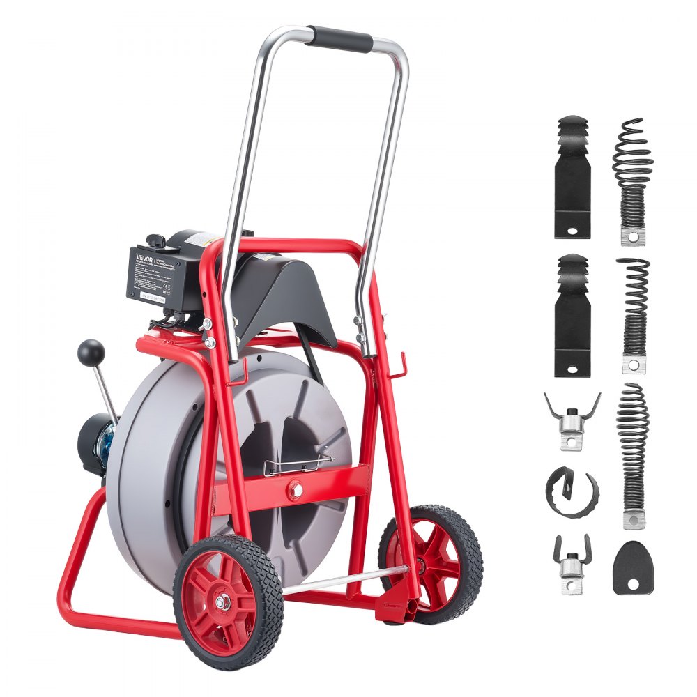 Drain Cleaner Machine 100 FT x 1/2 Inch angle 6