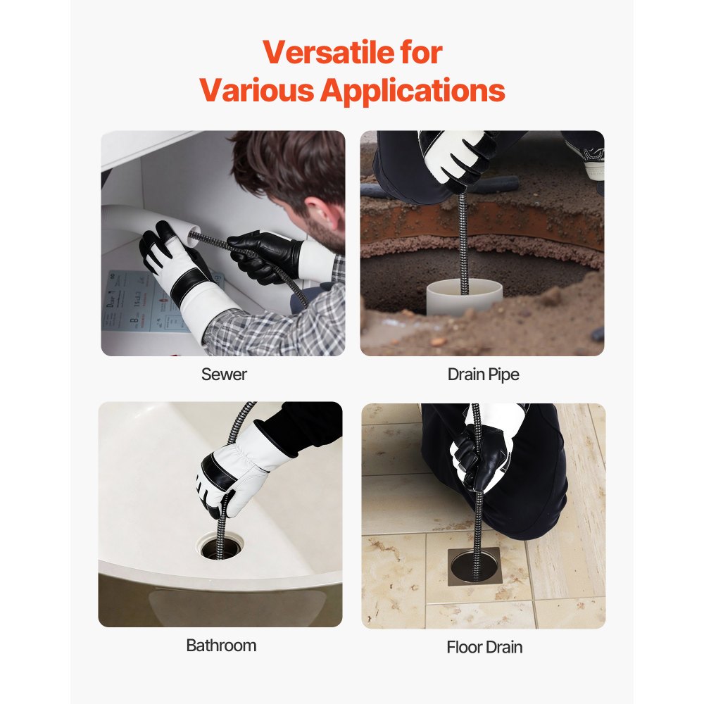 Drain Cleaner Machine 100 FT x 1/2 Inch in-use view 5