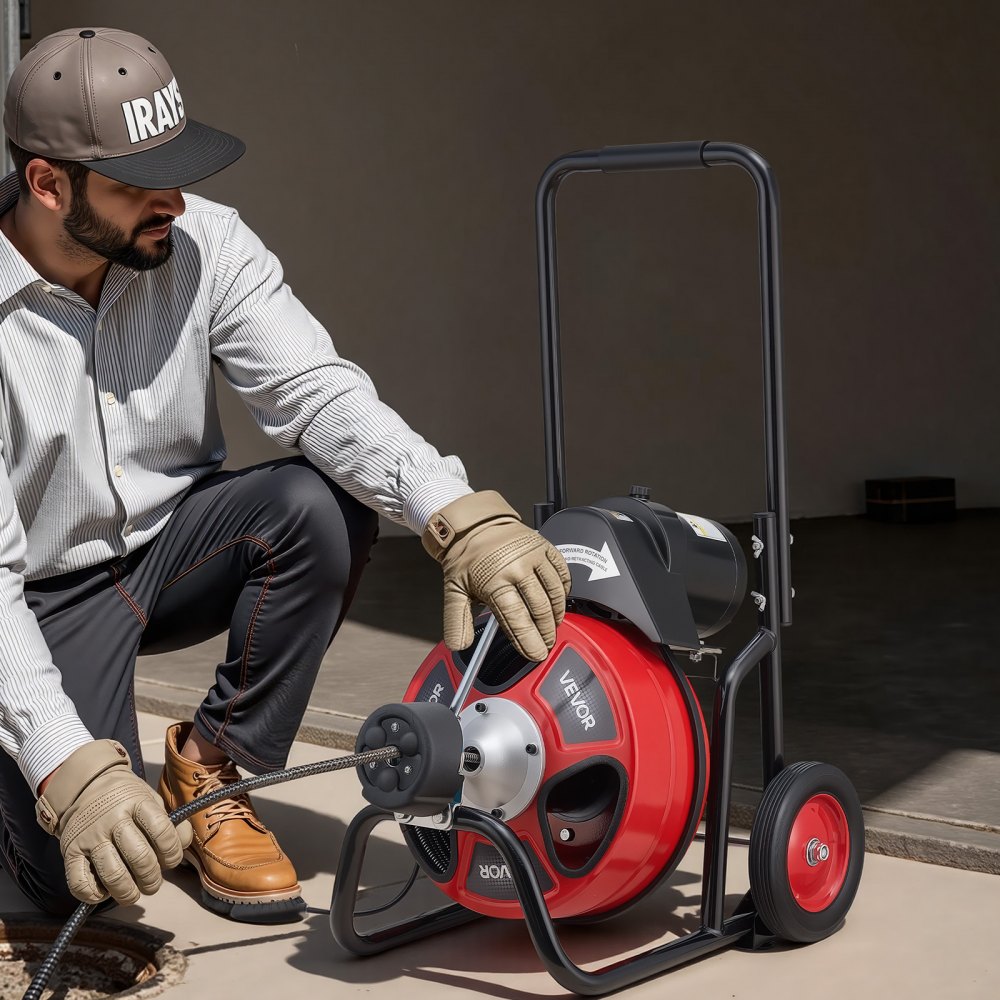 Drain Cleaner Machine 100 FT x 1/2 Inch
