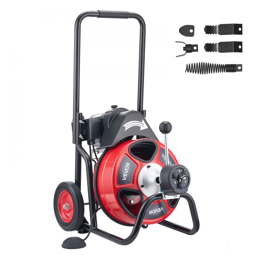 Drain Cleaner Machine 100 FT x 1/2 Inch angle 2