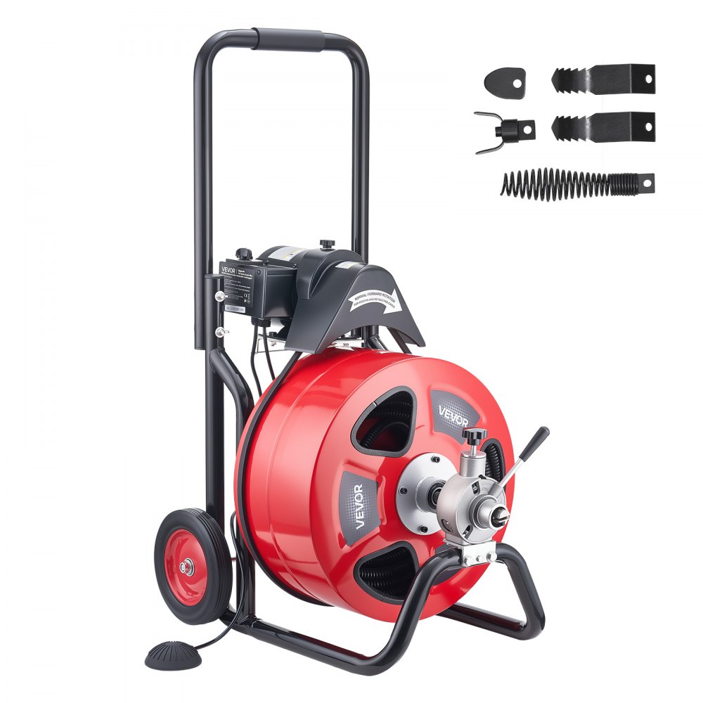 Drain Cleaner Machine 100 FT x 3/4 Inch angle 5